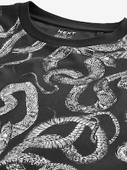 Black Snake Print T-Shirt - Image 6 of 7