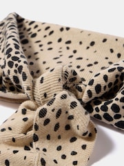 Mint Velvet Natural Animal Print Knit Scarf - Image 2 of 3
