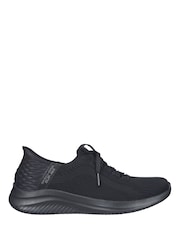 Skechers Black Wide Fit Ultra Flex 3.0 - Brilliant Trainers - Image 1 of 3