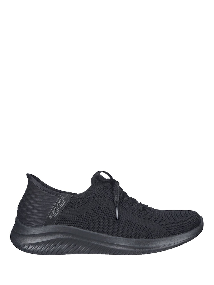 Skechers Black Wide Fit Ultra Flex 3.0 - Brilliant Trainers - Image 1 of 3 Skechers Black Wide Fit Ultra Flex 3.0 - Brilliant Trainers - Image 1 of 3