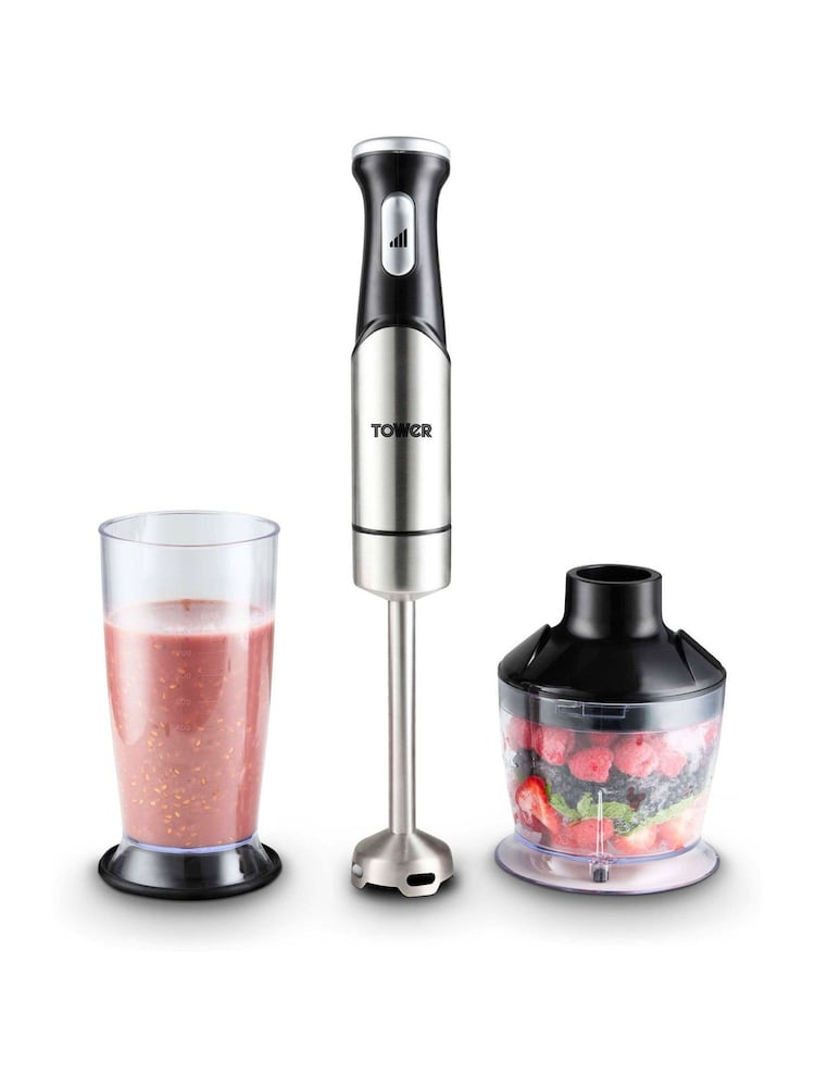 Tower Stainless Steel 3-in-1 Hand Blender with 1200W Motor - Image 1 of 8 Tower Stainless Steel 3-in-1 Hand Blender with 1200W Motor - Image 1 of 8