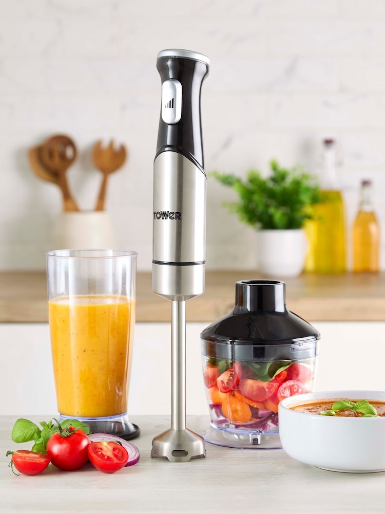 Tower Stainless Steel 3-in-1 Hand Blender with 1200W Motor - Image 8 of 8 Tower Stainless Steel 3-in-1 Hand Blender with 1200W Motor - Image 8 of 8