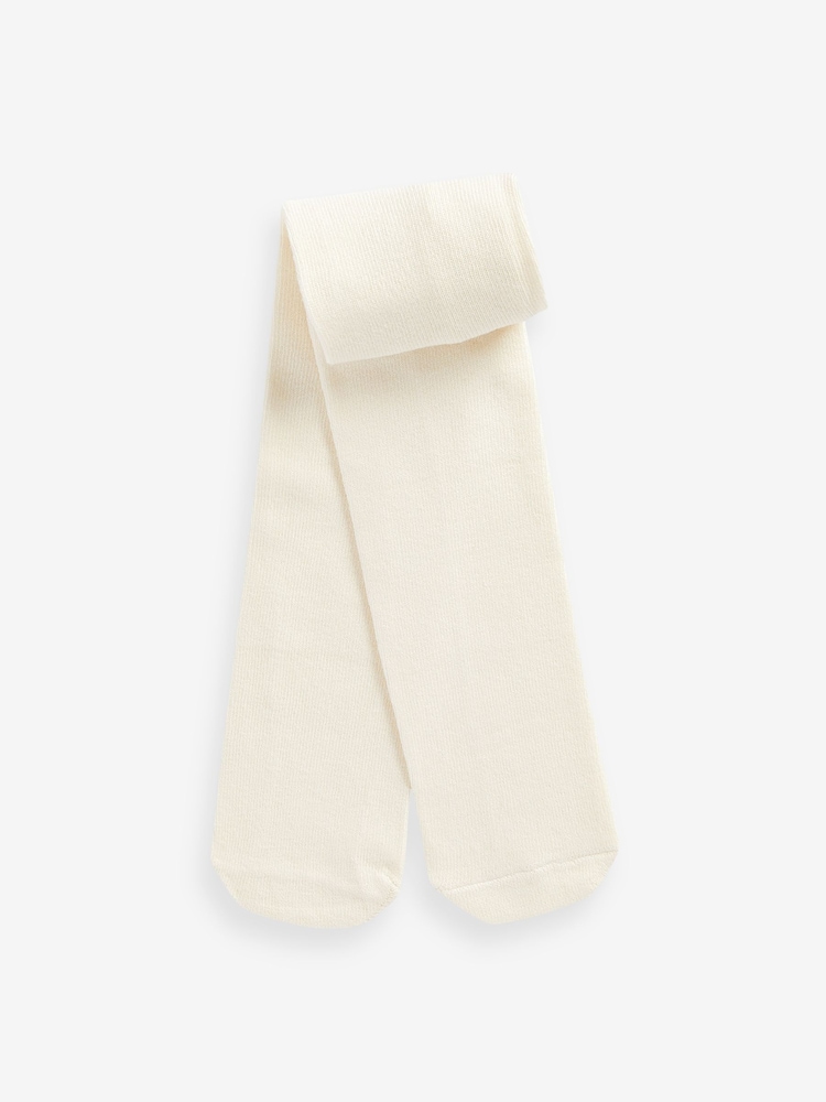 Cream Baby Tights 2 Pack (0mths-2yrs) - Image 2 of 2