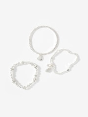 Mint Velvet Silver Tone Mixed Bracelet Set - Image 3 of 5