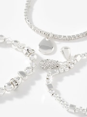 Mint Velvet Silver Tone Mixed Bracelet Set - Image 5 of 5