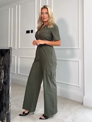 Girl In Mind Green Seraphina Military Style Jumpsuit - Image 3 of 4