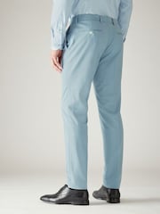 Light Blue Skinny Fit Motionflex Stretch Suit Trousers - Image 3 of 8