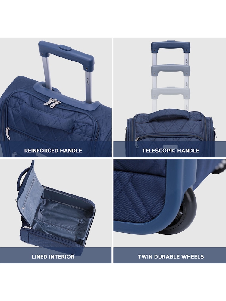 Flight Knight 45x36x20cm EasyJet Underseat Soft Case Cabin Carry On Suitcase Hand Mono Canvas  Luggage - Image 7 of 7