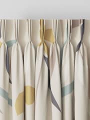 Ochre Yellow Modern Floral Made To Measure Curtains - Image 5 of 8