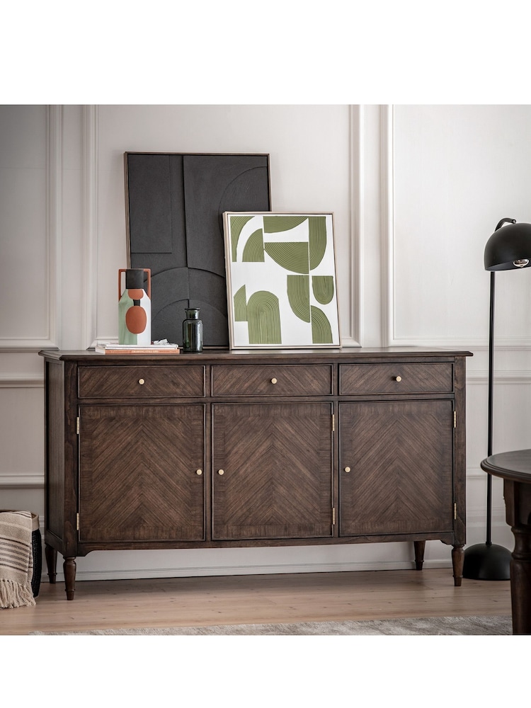 Gallery Home Brown Maddy 3 Door/3 Drawer Sideboard - Image 1 of 9