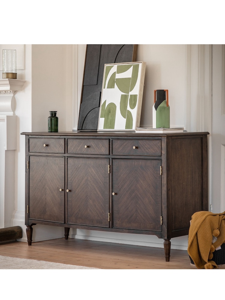 Gallery Home Brown Maddy 3 Door/3 Drawer Sideboard - Image 2 of 9