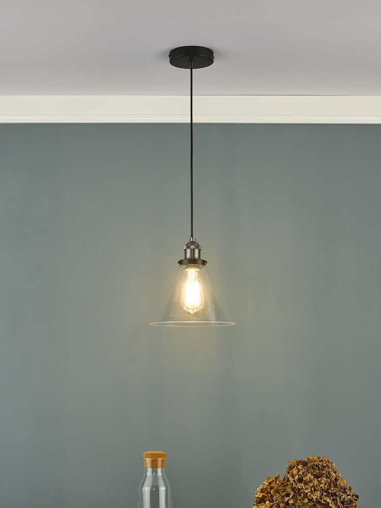 Dar Lighting Silver Ray Ceiling Light Pendant - Image 1 of 4