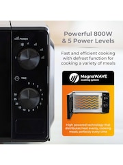 Tower Black Manual 20 Litre 800W Microwave - Image 3 of 8