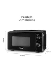 Tower Black Manual 20 Litre 800W Microwave - Image 6 of 8