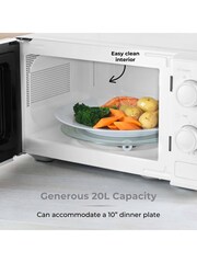 Tower White Manual 20 Litre 800W Microwave - Image 5 of 8