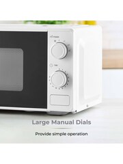 Tower White Manual 20 Litre 800W Microwave - Image 6 of 8