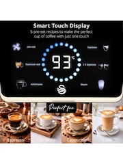 Swan Cream Retro Pump Espresso Digital Coffee Machine - Image 3 of 7