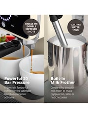 Swan Cream Retro Pump Espresso Digital Coffee Machine - Image 4 of 7
