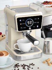 Swan Cream Retro Pump Espresso Digital Coffee Machine - Image 7 of 7