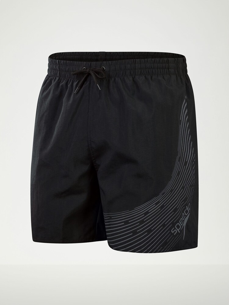 Speedo Black Mens HyperBoom Logo 16" Watershorts - Image 6 of 6 Speedo Black Mens HyperBoom Logo 16" Watershorts - Image 6 of 6