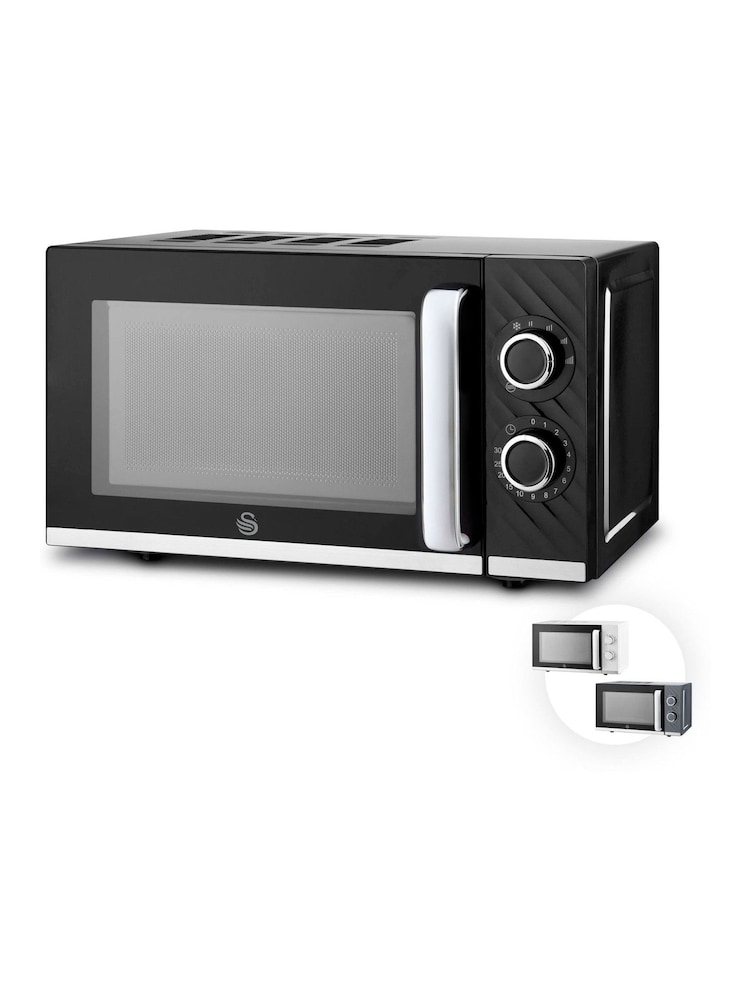 Swan Black Windsor Manual 20L 800W Microwave - Image 2 of 8 Swan Black Windsor Manual 20L 800W Microwave - Image 2 of 8