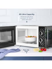Swan Black Windsor Manual 20L 800W Microwave - Image 5 of 8