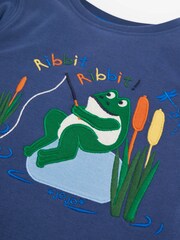 JoJo Maman Bébé Indigo Boys Fishing Frog T-Shirt - Image 2 of 2