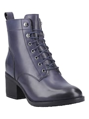 Hush Puppies Blue Harriet Heeled Boots - Image 3 of 4