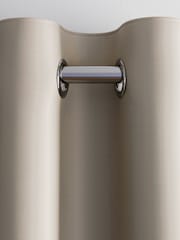 Natural Dark Blackout/Thermal Cotton Eyelet Curtains - Image 6 of 7