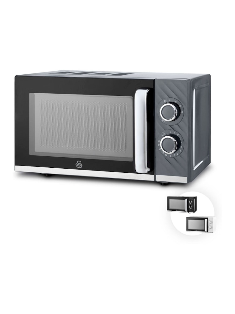 Swan Grey Windsor Manual 20L 800W Microwave - Image 1 of 8 Swan Grey Windsor Manual 20L 800W Microwave - Image 1 of 8