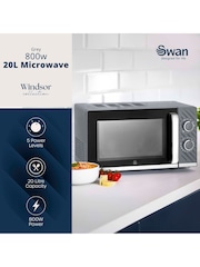 Swan Grey Windsor Manual 20L 800W Microwave - Image 2 of 8