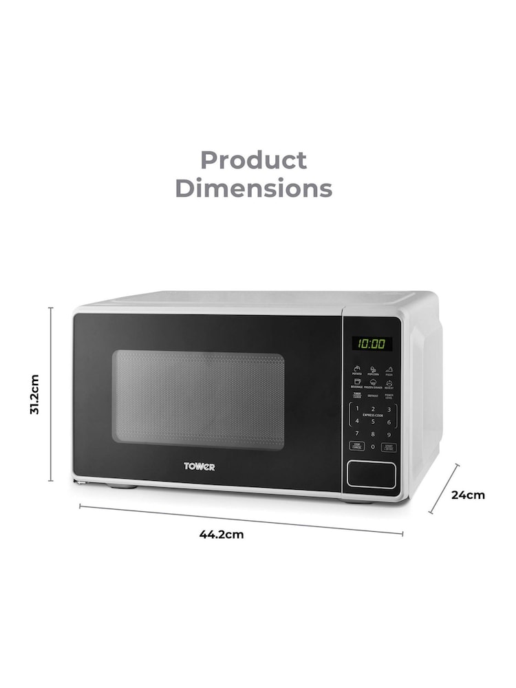 Tower White 20L 800W Digital Microwave - Image 8 of 8 Tower White 20L 800W Digital Microwave - Image 8 of 8