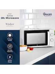 Swan White Windsor Manual 20L 800W Microwave - Image 3 of 8
