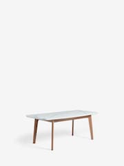 Walnut and Marble Effect Jackson 6 to 8 Seat Extending Dining Table - Image 7 of 11