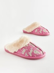 Pink Lionel Scion at Next Suede Mule Slippers - Image 5 of 9