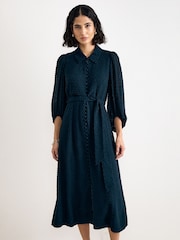 Phase Eight Blue Maeve Shirt Dress - Image 3 of 9