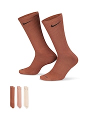 Creme/Rosa/Braun - Nike Plus Everyday Gepolsterte Sportsocken - Bild 1 von 3