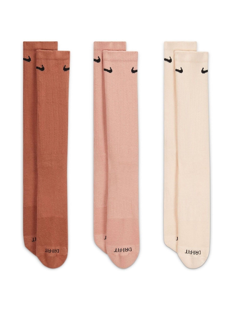 Creme/Rosa/Braun - Nike Plus Everyday Gepolsterte Sportsocken - Bild 2 von 3