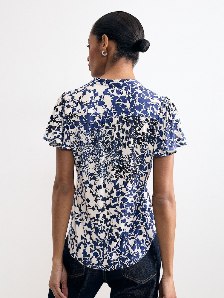 Phase Eight Blue Printed Blouse - Image 2 of 6