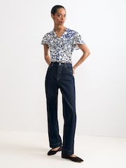 Phase Eight Blue Printed Blouse - Image 3 of 6