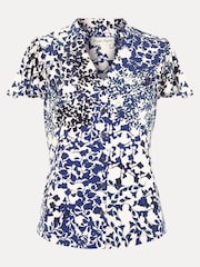 Phase Eight Blue Printed Blouse - Image 6 of 6