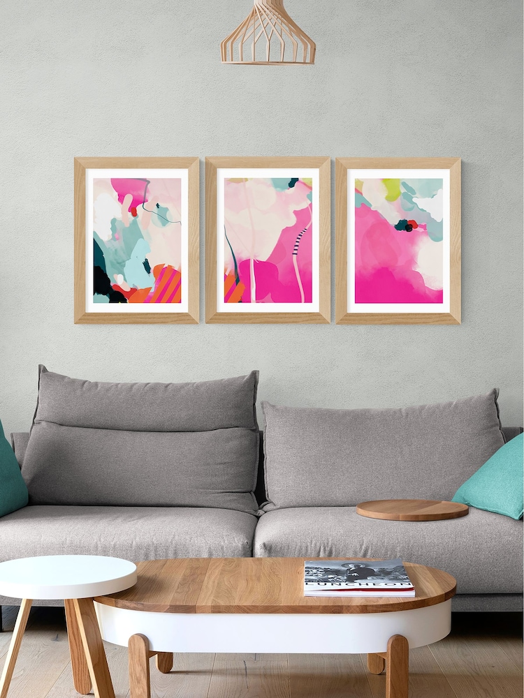 East End Prints Pink Lune Pink Sky Wall Set by Ana Rut Bre - Image 1 of 2 East End Prints Pink Lune Pink Sky Wall Set by Ana Rut Bre - Image 1 of 2