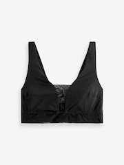 Black Non Pad Non Wire Smoothing Floral Lace Bra - Image 8 of 9