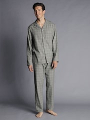 Charles Tyrwhitt Grey 100% Cotton Pyjamas Set - Image 1 of 5