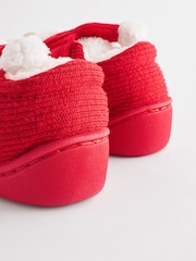 Red Santa Touch Fastening Cupsole Print Slippers - Image 3 of 5