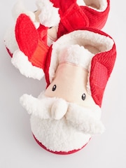 Red Santa Touch Fastening Cupsole Print Slippers - Image 5 of 5