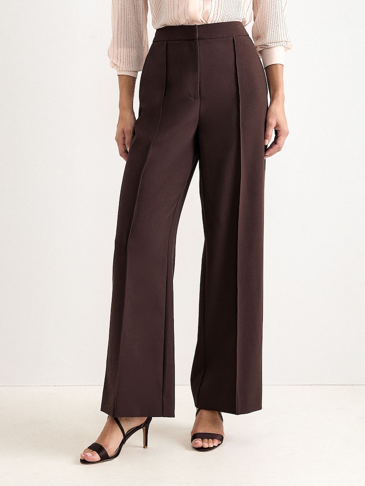 Phase Eight Brown Petite Keely Trousers - Image 2 of 8 Phase Eight Brown Petite Keely Trousers - Image 2 of 8