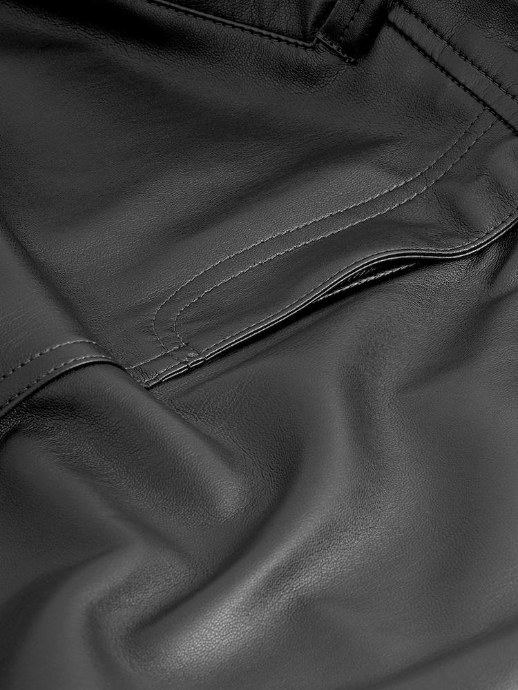 Black PU Faux Leather Column Skirt - Image 5 of 5