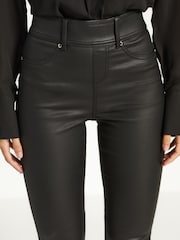 Black Sculpt Pull-On Coated Leggings - Image 5 of 7
