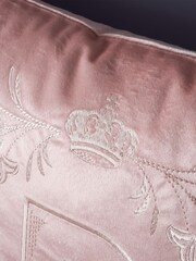 Bridgerton by Catherine Lansfield Pink Regency Crown Cushion - Image 3 of 5